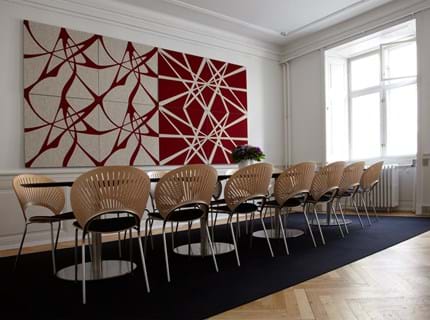 akustik moduler Twister i filt ophæng på væg